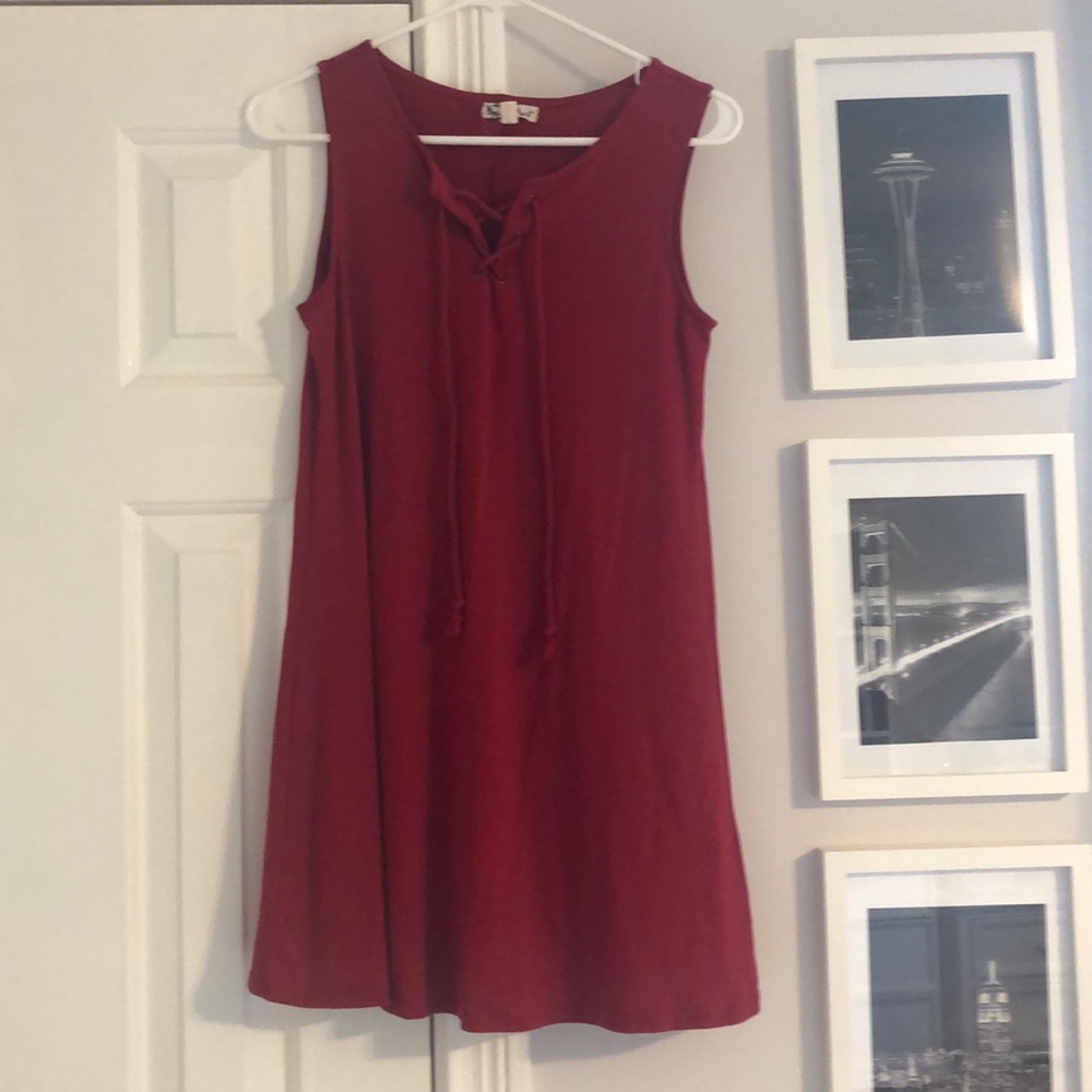 super pretty red tank top t-shirt dress